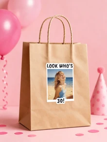 1/18/50pcs Customizable Personalized Square Birthday DIY Decorative Stickers, Custom Text Content, Suitable For Decorating Gift Bags, Home Walls, Storage Jars, Birthday Invitations, Perfect For Lovers, Best Friends, Family, Applicable For Parties, Christmas, Birthdays, Anniversaries, Various Holidays - Multicolor 2 - View 6