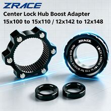 ZRACE Center Lock Hub Spacing Adapter, 6-Hole Center Lock, 15x100 To 15x110, 12x142 To 12x148 - Black - View 2