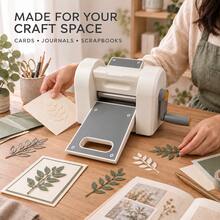 Handheld Manual Embossing Machine, Manual Roller Paper Craft Die Cutting Machine, DIY Scrapbook Greeting Card Embossing Tool, Portable No-Power Hand-Operated Cutting And Embossing 2-In-1 Tool, Cardstock Scrapbook Crafting Machine - Multicolor - View 2