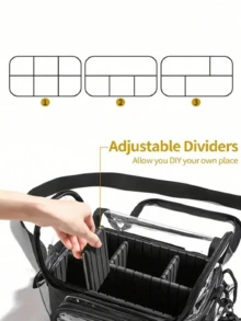 New Large Capacity Transparent PVC Makeup Bag, Travel Portable Handheld Toiletry Bag, Waterproof Cosmetic Tool Bag - Multicolor - View 7