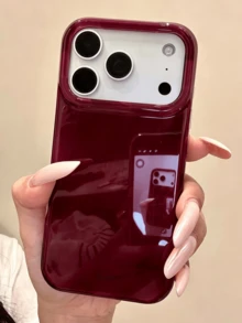 可愛 3D 漸層亮片手機殼，適用於 iPhone 18 Pro Max 17 ProMax 17 Pro 17 Air 16 15 14 Plus 13 12 Pro Max 11，奢華亮面保護軟殼 - 櫻桃紅 - 查看 3