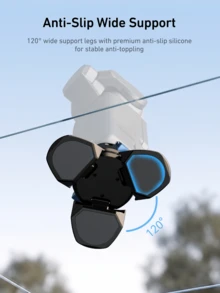 TELESIN Mini Charging Tripod Untuk Pocket 3.4 Tripod Magnetik Fungsi Lengkap dengan Port Type-C, Alas Pembuka Otomatis, Bantalan Silikon Anti-Selip, Dudukan Kamera, Aksesori Vlog - View 4