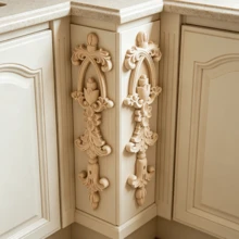 2pcs Solid Wood Carving Stickers, Woodworking Supplies, Home Decorations, Suitable For Cabinets, Doors And Windows, Furniture, Background Walls, Entrances, Offices And Other Decorations, Holiday Decorations, DIY Decorations. - Multicolor - View 9