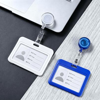 3/1 PCS ID Card Cover, Easy Pull Buckle, Badge Holder, Medical Care, Office ID Card Cover, ID Card Cover, Retractable Access Card Cover, Keychain