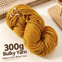 LIRISNLY Benang Campuran Wol Alpaka Tebal 300g, Benang Rajut Tangan untuk Membuat Sweater, Syal, Topi, dan Selendang DIY, Benang Tenun Kerajinan Aneka Warna - beraneka warna - View 32