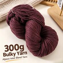 LIRISNLY Benang Campuran Wol Alpaka Tebal 300g, Benang Rajut Tangan untuk Membuat Sweater, Syal, Topi, dan Selendang DIY, Benang Tenun Kerajinan Aneka Warna - beraneka warna - View 22