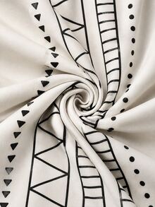 HHMC 1pc White-Background Fabric With Black Stripes And Geometric Print Suitable For DIY Sewing And Crafts, Such As Making Throw Pillows, Curtains, Tablecloths, Bags, And Other Projects. 150 Cm Wide. Perfect For Fall And Winter. - Multicolor - View 4