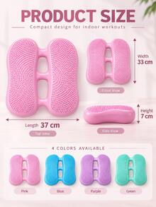 Inflatable Step Trainer, Inflatable Balance Stability Step Pad, Fat Burning Exercise Equipment, Double-Sided Non-Slip PVC Mini Stepper (With Raised Massage Points), Suitable For Women's Core Strength Training, Yoga And Home Fitness - Multicolor - View 11