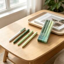 4pcs Pastel Retractable Gel Pens, 4 Colors. Smooth Writing For School, Office, And Journaling. - Multi-color - View 4