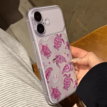 1pc Transparent Pink Turtle Shell Starfish Fashion Full Coverage TPU Shockproof Minimalist Phone Case Compatible With Apple 17 16 15 14 13 12 11 Pro Max - Multicolor - View 4