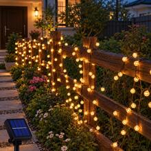 [Solar LED String Lights] Solar Powered LED String Lights, 20/50/100 LED Beads, Bubble Globe Fairy Lights, Outdoor, For Garden Patio Decor ,Solar String Lights Outdoor Waterproof For Garden Tree Patio Party Christmas Decorations - Solar-powered Bubble Machine - View 1