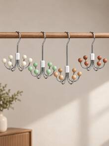 1pc 6-Claw 360° Rotating Wardrobe Hook, Multi-Functional Hanger For Bags, Underwear, Straps, Caps And Clothing Storage - Multicolor - View 6