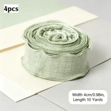 10 Yards/Roll 0.98 Inch Ruffle Lace Pleated Ribbon, Bouquet Cake Packaging Ribbon, DIY Handmade Material, Wedding Birthday Party Gift Decoration Ribbon - A - View 11