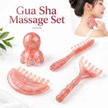 Amber 4pcs Scalp & Body Massage Tool Set - Multicolor - View 1