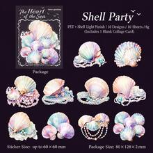 Heart Of The Ocean Series Holographic PET Sticker Pack, Marine Life Theme Planner Stickers, DIY Decorative Stickers - Multicolor - View 8