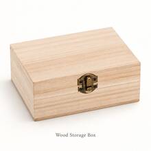 Naturepeak Natural Wooden Storage Box With Antique Metal Clasp, Multi-Functional Wooden Jewelry Storage Box, Suitable For Desktop Home Decoration Gift Packaging - Natural Color - View 11