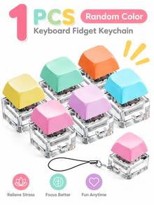 48/24/12/8/4/2/1pc Stealth Click Fidget Keychain - A Tactile Toy Designed To Stress And Enhance Focus. This Ultra-Portable Mini EDC Gadget Features A Satisfying Silent Press, Perfect For Use At The Office, During Study Sessions - Multicolor - View 14
