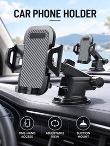 2-In-1 Heavy Duty Car Phone Holder, Adjustable Universal Car Phone Mount, 360° Rotating Long Arm Phone Clip, Non-Slip Anti-Scratch Dashboard Phone Holder With Rotating Dashboard Base And Gooseneck Arm, Adjustable Bendable Neck, Strong Suction Cup Base And Shock-Absorbing Stabilizer, Suitable For Smartphones, Dashboard/Mount Compatible With Most Car Models - Multicolor - View 6