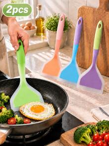 2/1pc Silicone Spatula Set, Non-Stick Heat-Resistant Turner, Suitable For Pancakes, Steak, Stirring, Grilling Kitchen Use, Multi-Color - Multicolor - View 16