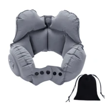 Portable Compressible Inflatable Neck Pillow, Travel Neck Support Pillow, Suitable For Airplane And Nap Inflatable Air Neck Rest - Multicolor - View 11