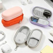 1pc Eva Hard Shell Glasses Case - Scratch-Resistant Eyewear Storage Box, Holds 2 Pairs Of Glasses, Zippered Portable Organizer Bag - Protective Case - Perfect Gift For Women, Travel Essential, Organization & Storage - View 6