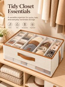 Handbag Storage Box With Transparent Dust-Proof Window And Convenient Handle, Foldable Closet Organizer Box, Suitable For Handbags And Clutches, Ideal For Handbag Collectors, Bedroom And Closet Organization - Multicolor - View 1