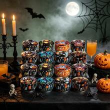 HIZTGHC 6pcs Halloween Spooky Metal Tin Boxes With Lids, Pumpkin Skull Witch Pattern Decorative Storage Containers, Suitable For Candy, Cookies, Halloween Trick Or Treat, Party Gifts And Home Decor - 6Pcs - View 7