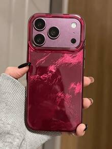 可愛 3D 漸層亮片手機殼，適用於 iPhone 18 Pro Max 17 ProMax 17 Pro 17 Air 16 15 14 Plus 13 12 Pro Max 11，奢華亮面保護軟殼 - 櫻桃紅 - 查看 2
