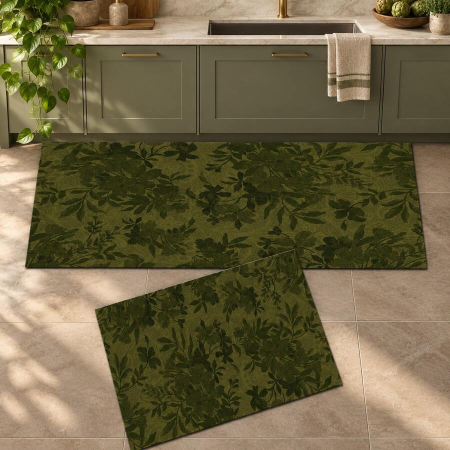 Floral Print Long Runner Rug, Indoor Home Decor, Kitchen Runner, Entryway Doormat, Hallway Entrance Decor, Bedroom Bedside Rug, Living Room Rug, Laundry Room Rug, Bathroom Mat, Suitable For Apartment, Dorm And Home Daily Decor - Multicolor - View 1