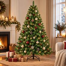 Christmas Holiday Tree With Stand, Dense PVC Branch Design For Indoor Festive Decoration - Green - View 7