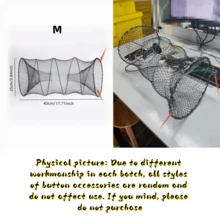 1pc/Set Thickened Foldable Fishing Trap, Crab Trap For Sea Use, Automatic Round Shrimp/Eel/Crab Trap With Strong Elasticity - Multicolor - View 8