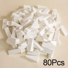 120/80/60/40/20pcs Triangle Makeup Sponge Wedges, Suitable For Blending Liquid Foundation, Cream And Powder Makeup, Concealer, BB Cream, Blush; Also For Nail Art, Crafting, Painting And Travel - Multicolor - View 20
