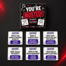 لعبة بطاقات You're Busted، لعبة أسئلة وأجوبة للسخرية في تجمعات الأصدقاء، لعبة طاولة تفاعلية للحفلات، مناسبة للهالوين والكريسماس، لعبة بطاقات ترفيهية عادية متعددة اللاعبين - متعدد الألوان - مشاهدة 2