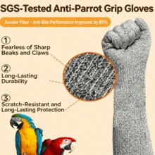 Parrot Bite-Proof Gloves, Bird Training And Taming Hand Protection, Macaw Feeding Anti-Scratch Gloves, Pet Rat Anti-Cat Scratch Protective Gear - 1pc Training Hoop - View 4
