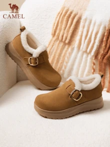 CAMEL CROWN Women's Winter Platform Snow Boots – Fleece-Lined, Warm, Height-Increasing, Casual, Versatile & Stylish - Caramel Color - View 1