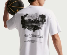 Nike AS M NK M90 OC Basketball Crew Neck Pullover Lengan Pendek, Pria, Putih - Putih - View 2