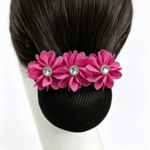 Floral Print Bohemian Fashion Hair Net Bun - Multicolor - View 9