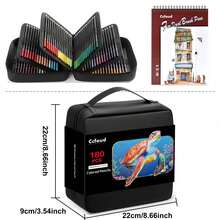 180pcs Colored Pencils Set, Soft Oil-Based Lead Colored Pencils Suitable For Adult Coloring Books, Can Be Used For Sketching, Blending And Layering - 180 Colors Of Oil Colored Pencils - View 5