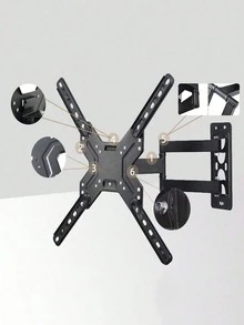 1pc Universal TV Mount Bracket For 14-42/32-55 Inch TVs, Made Of Cold Rolled Steel, Adjustable And Swivel Wall Mount Bracket - Black - View 6