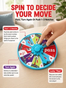 Mr Boom Bursting Balloon Game,Inflatable Balloon Bomb Party Game For Kids And Adults,Tool Free Assembly Spinner Roulette Push Stick Lucky Draw Game,Fun Tension Game For Party Game Night Sleepover,Gift For Kids Birthday Christmas,Party Games - Multicolor - View 7