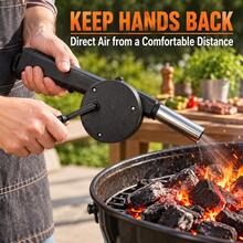 Outdoor Manual Hand Crank Fire Blower Mini Air Blower For Camping, Barbecue, Fireplace Bonfire Ignition - Multi-color - View 2