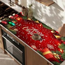 1pc Christmas Pine Cone Pattern Dish Drying Mat, Coffee Machine Mat, Kitchen Countertop Protector, Suitable For Christmas Parties, Daily Home Use, For Bowls, Plates, Cups, Water Drainage, Practical Christmas Holiday Decor Mat, Multi-Purpose Drying Mat, Home Gift, Tabletop Decoration - XYLSD-1148 - View 7