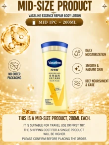 Sữa dưỡng thể Vaseline Intensive Care, size du lịch 200ml, size đầy đủ 400ml, dưỡng ẩm hàng ngày, cải thiện độ thô ráp, nuôi dưỡng và bảo vệ da, làm dịu tình trạng khô da hiệu quả, phù hợp cho mọi loại da - Sữa dưỡng thể Double Protection Essence Repair - Xem 6