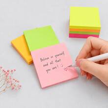 Colorful Square Sticky Notes 7.5*7.5cm Multi-Color Self-Adhesive Memo Pads For Study, Office, Planning, Recording And Reminders - one-size - View 4
