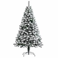 Floor Standing Christmas Tree With Snowflake Effect, Holiday Decor For Living Room, Lobby And Party - Green - View 2