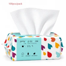 30/100pcs Disposable Face Towels, Suitable For Bathroom And Travel, Facial Towels, Cotton Swabs, Makeup Remover Pads - Multicolor - View 9