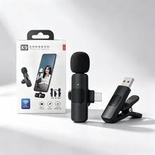 WXM‑88456 Micrófono inalámbrico de solapa negro para teléfono - Negro - Ver 4