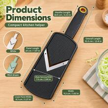 1pc Cabbage Slicer & Vegetable Shredder, V-Blade Mandoline Cutter For Thin Cabbage, Purple Cabbage, Carrot And Cucumber, Handheld Salad Prep Tool With Wide Ribbed Panel, Easy-Grip Handle For Kitchen Food Preparation, Coleslaw And Fresh Salad Making - Multicolor - View 9