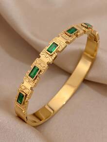 1artistic Stainless Steel Bracelet,Can Be Perfectly Matched With Both Work Attire And Party Outfits, Showcasing Your Elegant Taaste - Gold 3 - View 1