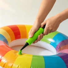 Manual Balloon Pump, Multi-Color Hand-Push Air Pump, Portable Handheld Inflation Tool For Home Use, Party Decoration Balloon Garland Arch, Suitable For Inflatable Toys, Beach Floats And Various Small Inflatable Items - Multicolor - View 2